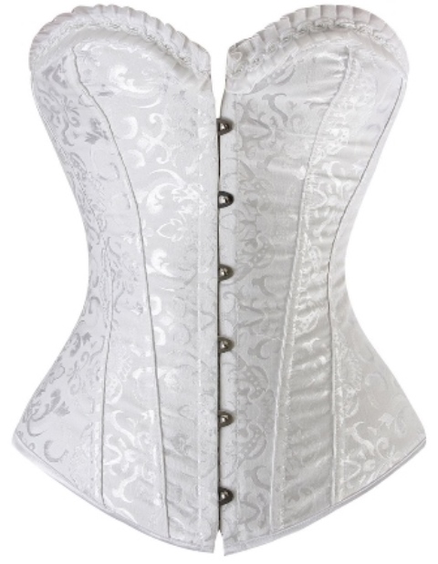 White bridal corset