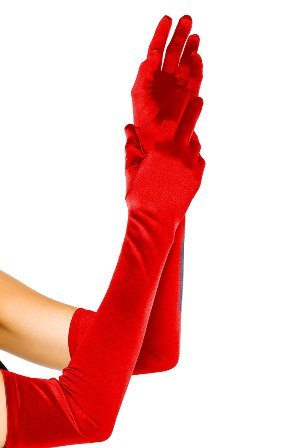 Long Red Gloves Costume Formal Burlesque