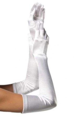 Long White Gloves Costume Formal Burlesque