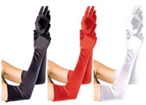 Long Satin Type Evening Costume Gloves
