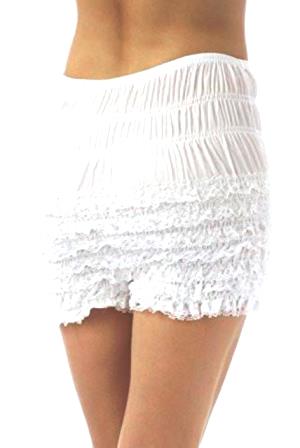 White Rockabilly Retro Ruffle Lace Pettipants Bloomers Witches Britches ...
