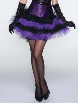 Purple And Black Burlesque Layered Ruffle Tutu Skirt
