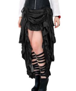 Black Victorian Steampunk Burlesque Skirt