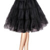 Black Crinoline Retro Rockabilly Swing Layered Petticoat - Petite, Regular & Plus Size