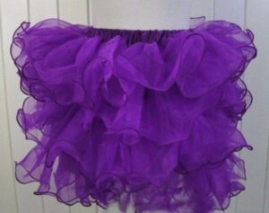 purple layered tutu mini skirt