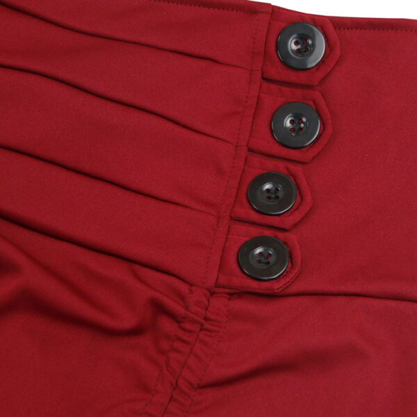 Burgundy Red Victorian Burlesque Steampunk High Low Skirt