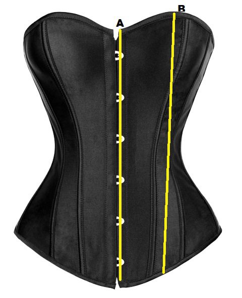 Black Corset Bustier With Front Busk Closure