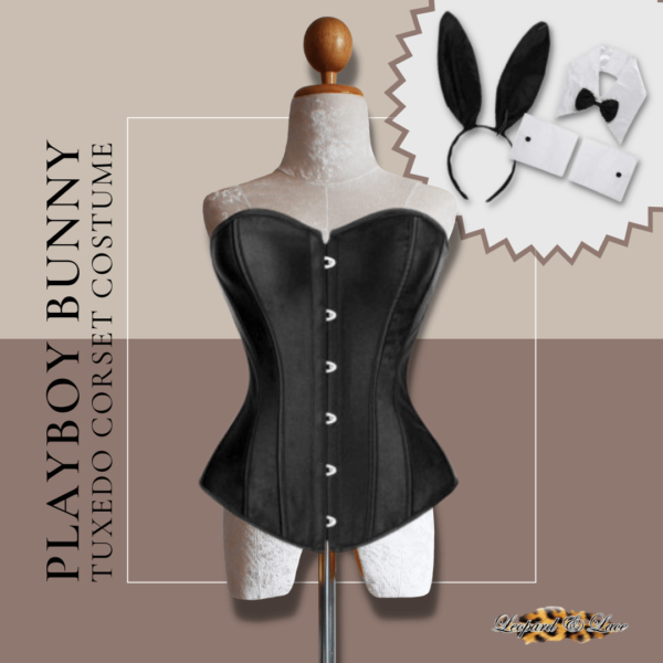 black playboy bunny corset costume