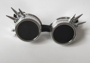 Silver Antique Vintage Steampunk Cyber Goggles