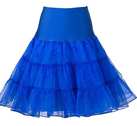 Blue Rockabilly Swing Layered Petticoat