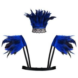 Burlesque Red Feather Costume Collar
