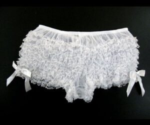 White Frilly Lace Knickers Side Bows
