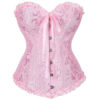 Pink Brocade Burlesque Corset Top Standard & Plus Size