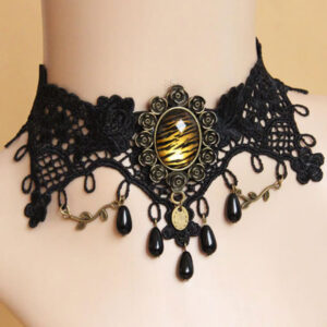 Burlesque & steampunk accessories including chokers, hats, stockings, gloves etc can be ordered online at Leopard and Lace
