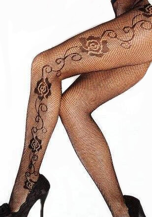 Rose Tattoo Fishnet Stockings Standard Plus Size, 10 - 18 - Leopard & Lace  Australia