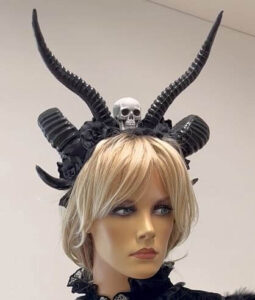 Gothic Dark Witch Ram Horns headband
