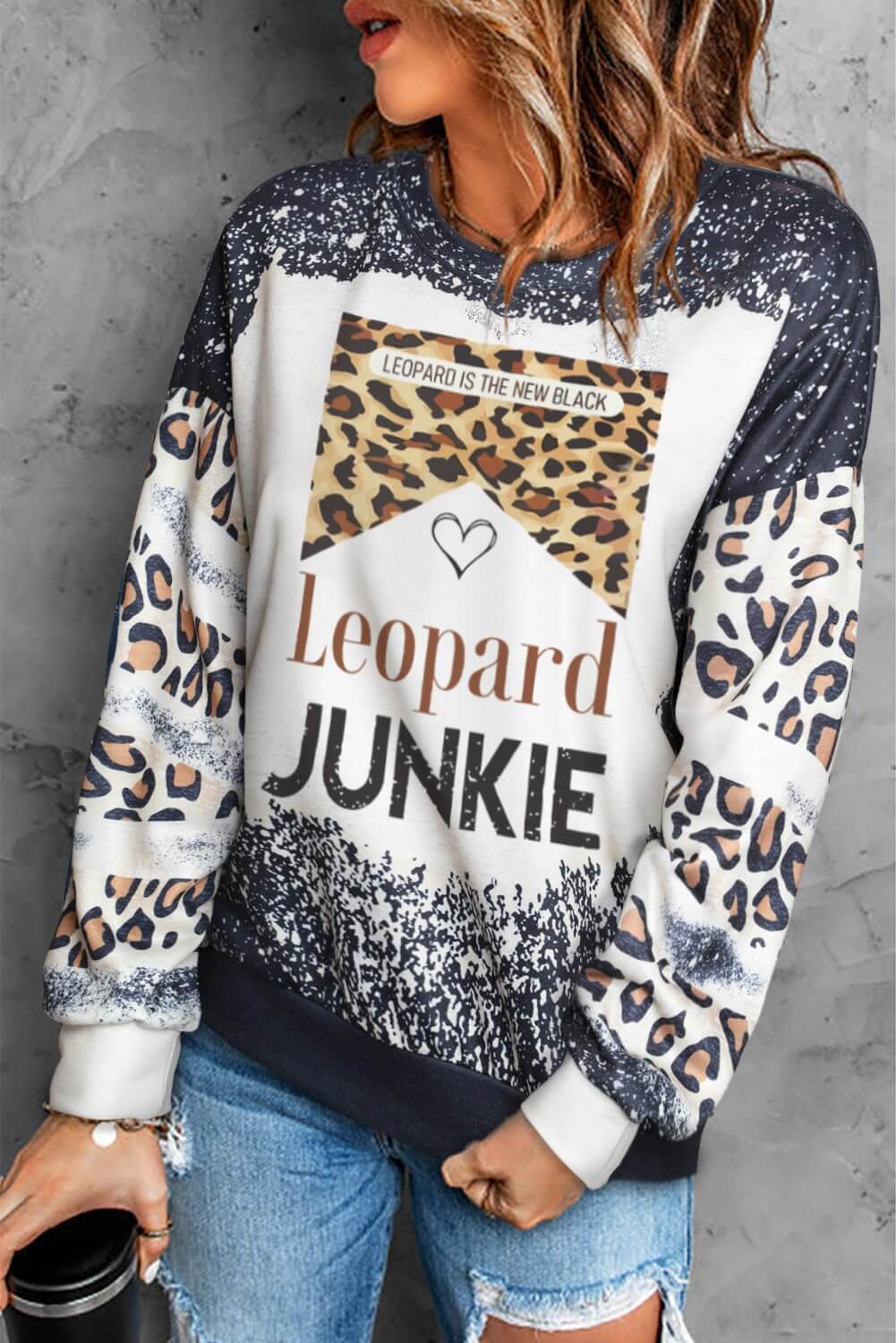 Leopard Print Junkie Sweatshirt Top