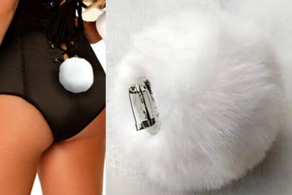 White fluffy bunny rabbit tail costume